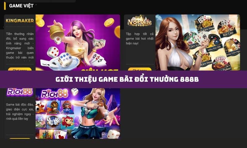 Giới thiệu 888b - Sân chơi game bài đổi thưởng trực tuyến