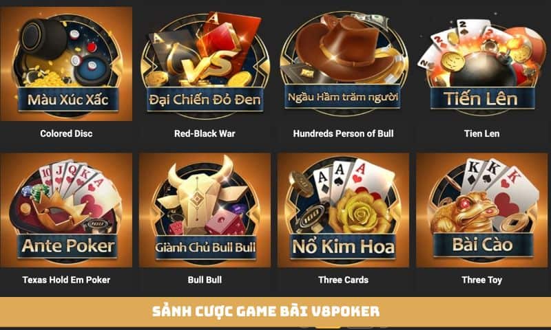 Sảnh cược game bài V8poker