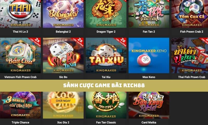 Sảnh cược game bài Rich88